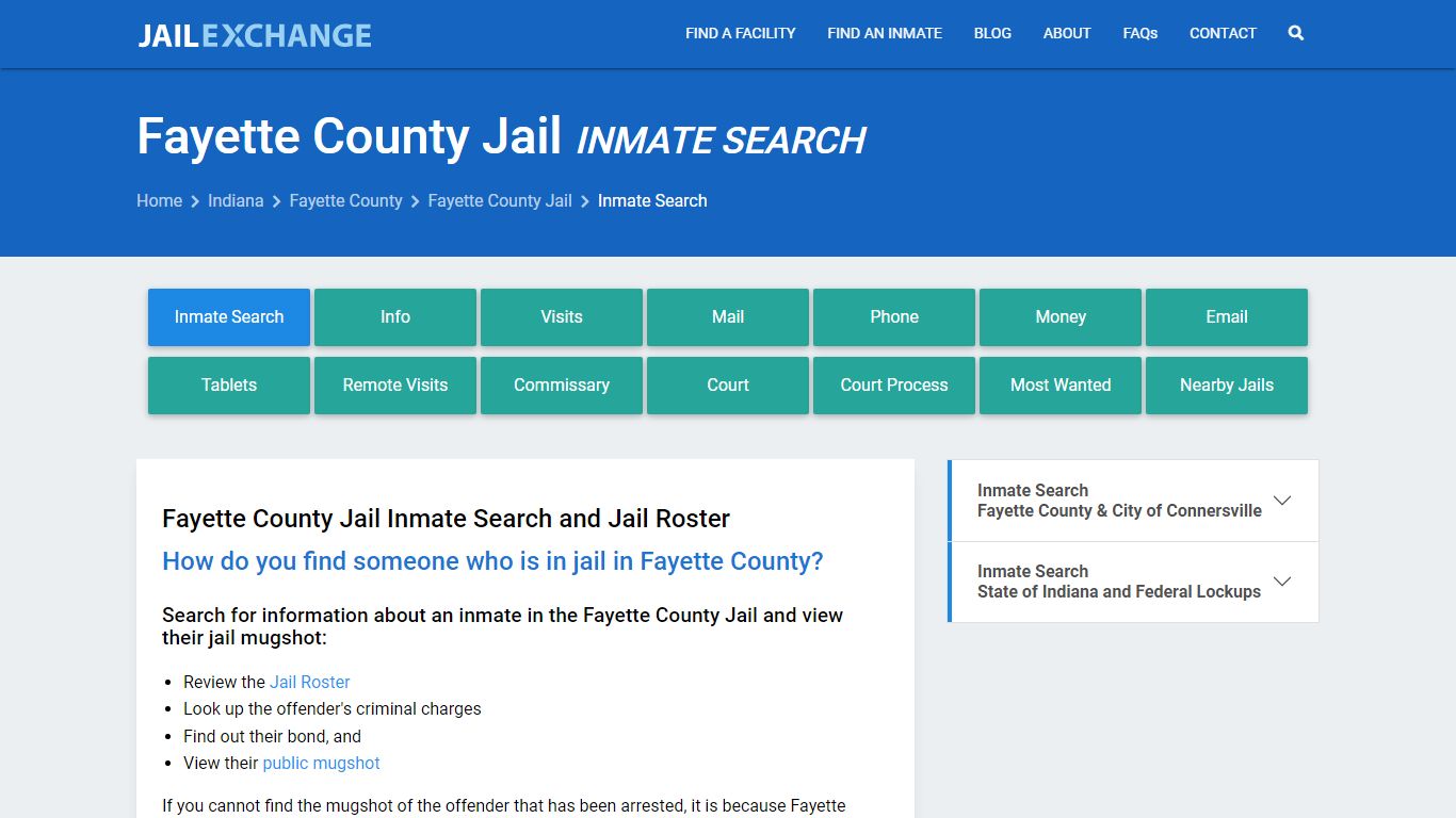 Fayette County Jail Inmate Search - Jail Exchange
